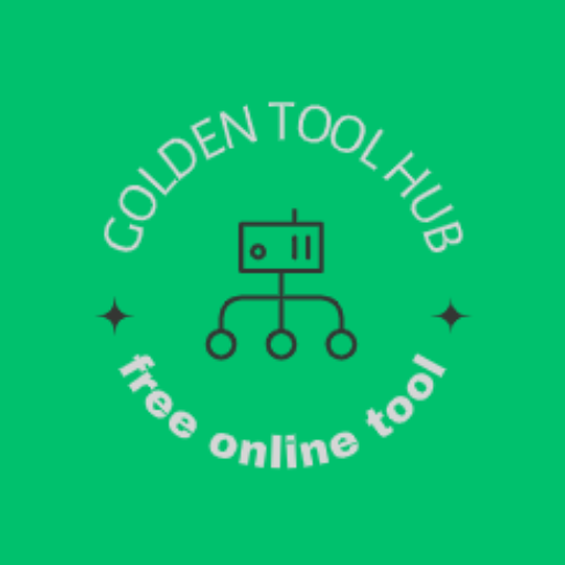Logo for Golden Tool Hub featuring a central tech icon and the text 'free online tool'
